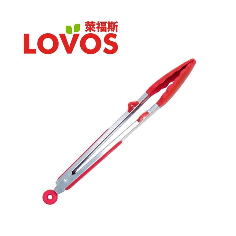 Lovos 9" 矽膠食物夾 (紅色)