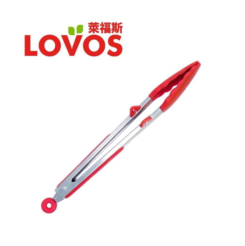 Lovos 12" 矽膠食物夾 (紅色)