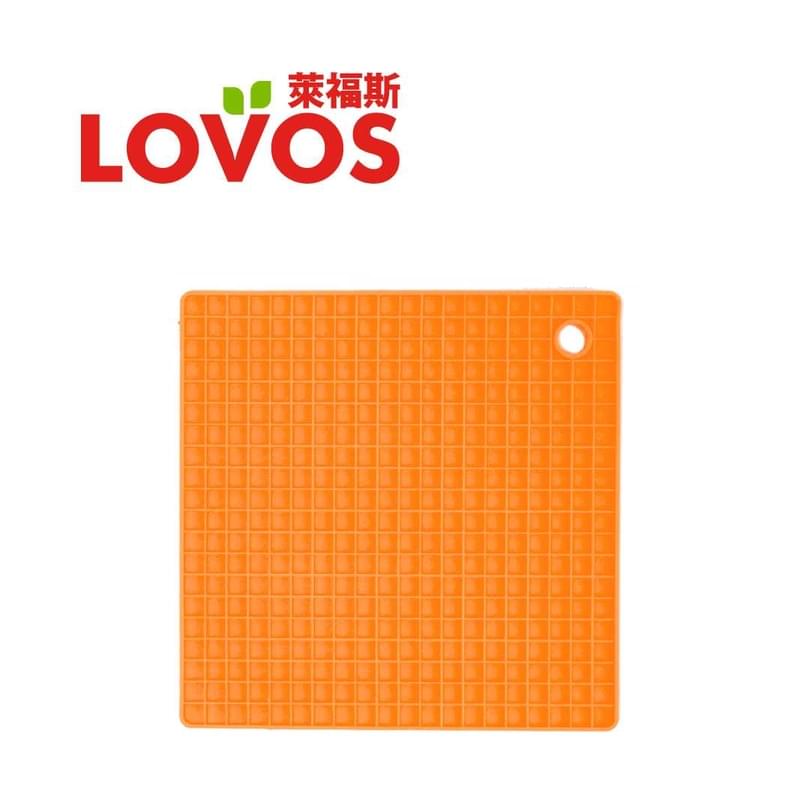 LOVOS 方形矽膠檯墊 - 17.5X17.5X0.8CM, (橙色)