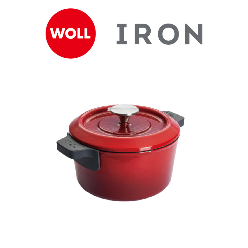 WOLL 琺瑯鑄鐵系列 - 16cm/1.3L琺瑯鑄鐵雙耳小湯鍋(連蓋)(電磁爐適用)(紅色)