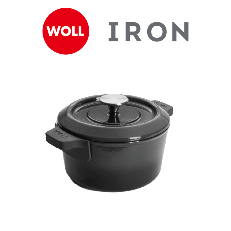 WOLL 琺瑯鑄鐵系列 - 20cm/2.9L琺瑯鑄鐵雙耳湯鍋(連蓋)(電磁爐適用)(灰色)
