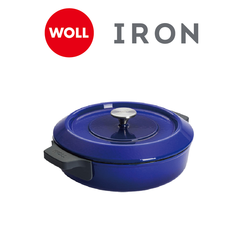 WOLL 琺瑯鑄鐵系列 - 28cm/3.7L琺瑯鑄鐵雙耳炆煎鍋(連蓋)(電磁爐適用)(藍色)
