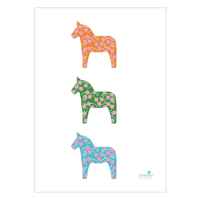 KITCHEN TOWEL 50X70CM-3 HORSES