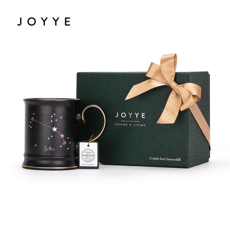 JOYYE - 星辰幻境星座骨瓷杯-白羊座Aries (SAWROVSKIE水晶 ELEMENT)