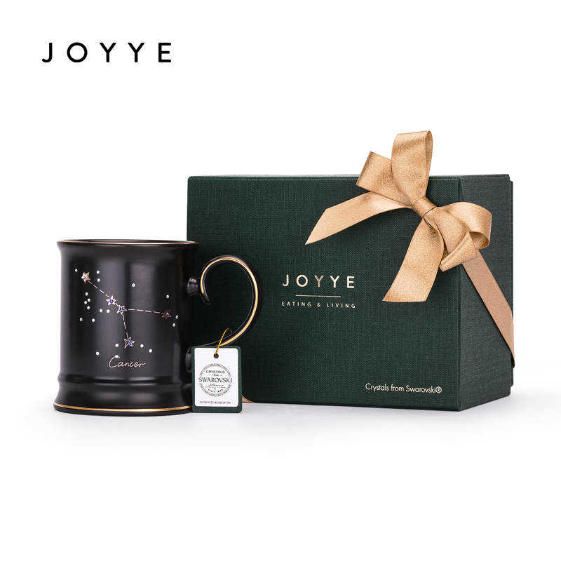 JOYYE - 星辰幻境星座骨瓷杯-巨蟹座Cancer (SAWROVSKIE水晶 ELEMENT)