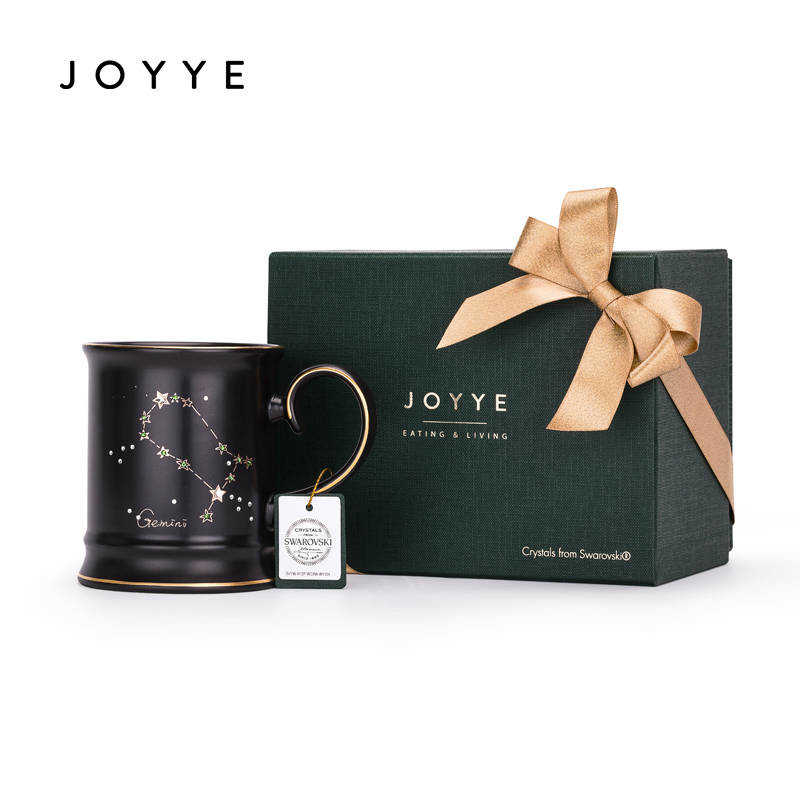 JOYYE - 星辰幻境星座骨瓷杯-雙子座Gemini (SAWROVSKIE水晶 ELEMENT)