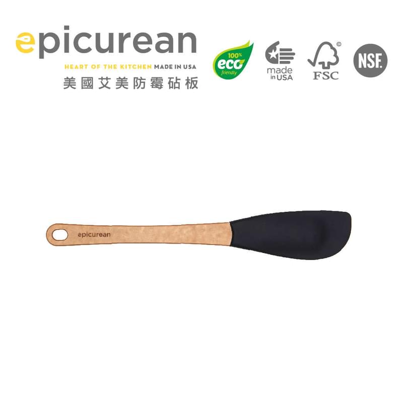 SILICONE NATURAL/SLATE MEDIUM SPATULA 11.5"