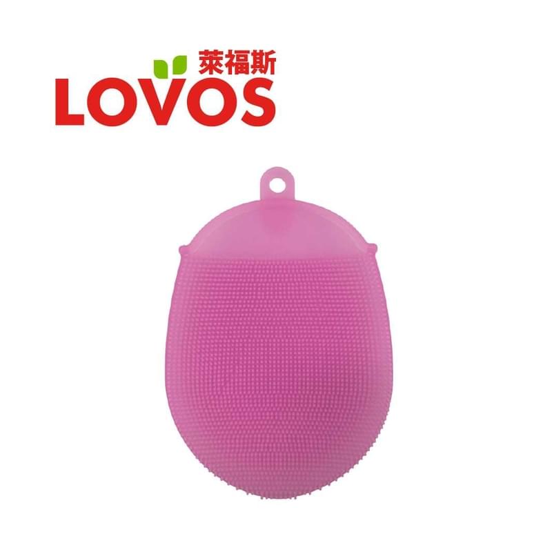 LOVOS - 橢圓矽膠洗碗刷(粉紅)