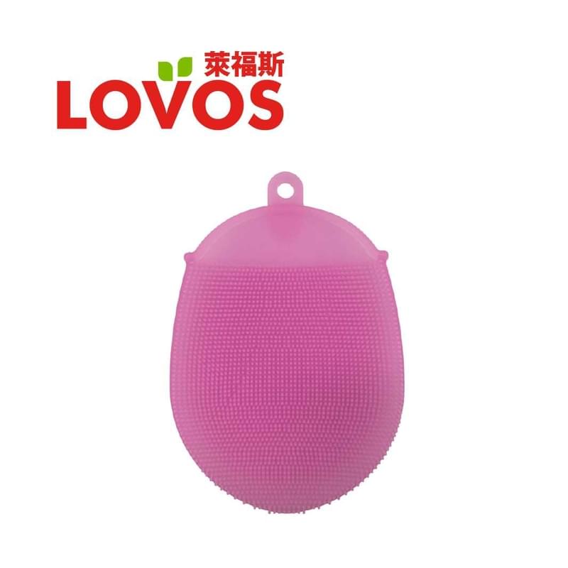 Lovos 橢圓矽膠洗碗刷(粉紅)