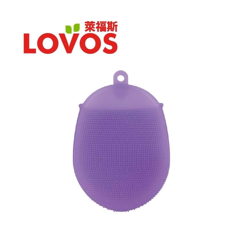 LOVOS - 橢圓矽膠洗碗刷 (紫色)