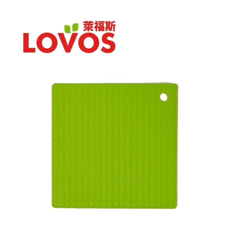 LOVOS 方形矽膠檯墊 - 17.5X17.5X0.8CM, (綠色)