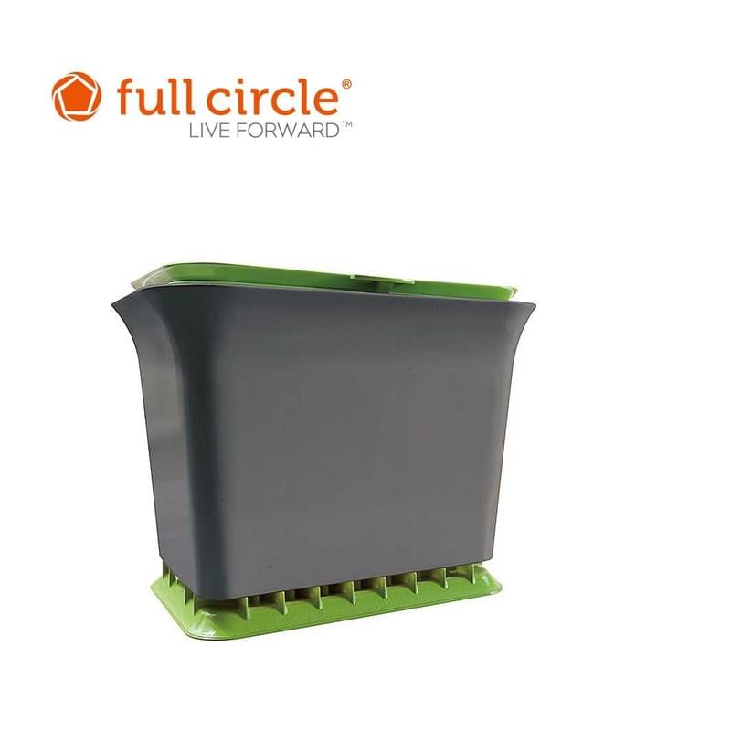 Full Circle - 防異味垃圾箱 (方型), 綠/灰