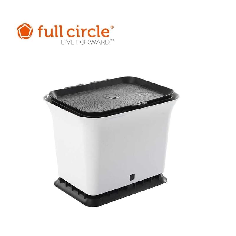 Full Circle - 防異味垃圾箱 (方型). 黑/白