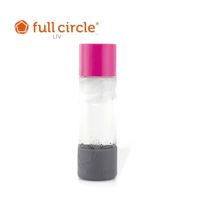 Full Circle - 19安士 玻璃水樽 (桃紅色)
