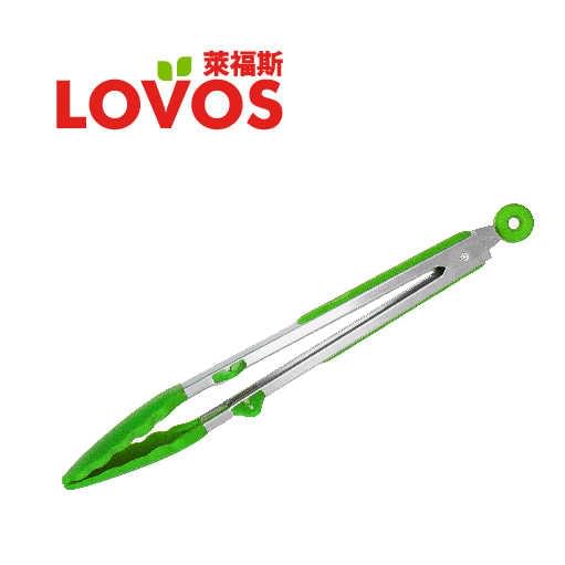 12" SILICONE FOOD TONG, GREEN