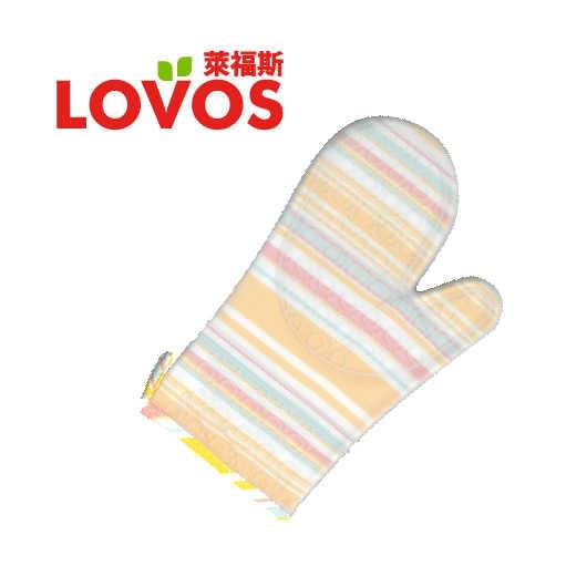 LOVOS - 矽膠夾棉隔熱手套 (彩色間條)