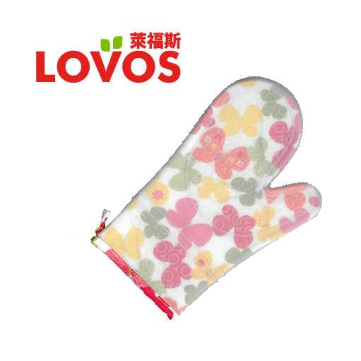 LOVOS 矽膠夾棉隔熱手套 (彩色蝴蝶)