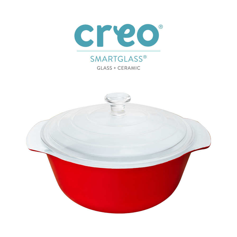 Creo玻璃深鍋焗盤(紅) 2L
