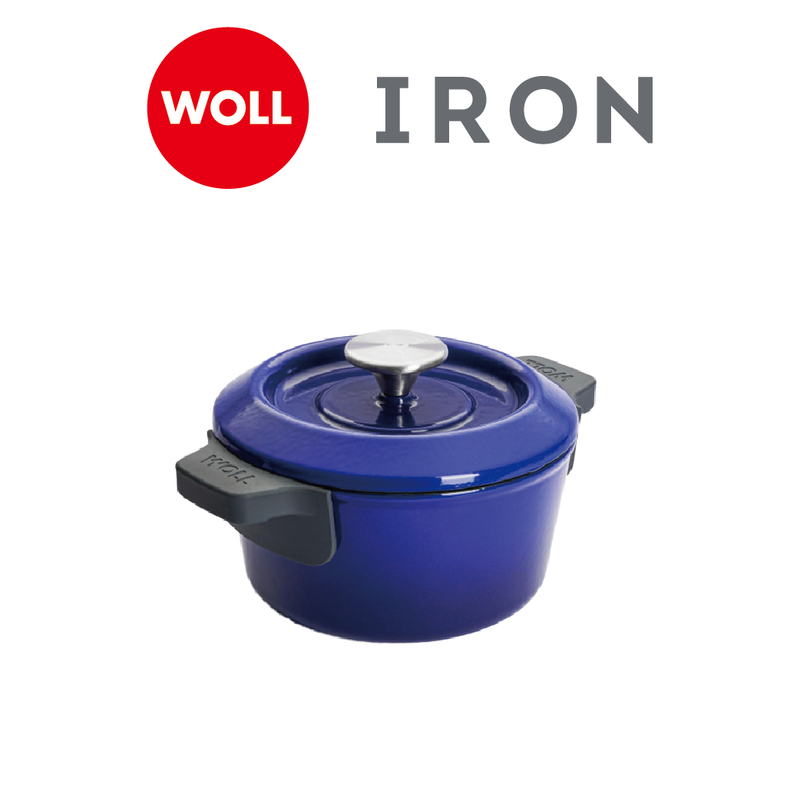 WOLL 琺瑯鑄鐵系列 - 16cm/1.3L琺瑯鑄鐵雙耳小湯鍋(連蓋)(電磁爐適用)(藍色)