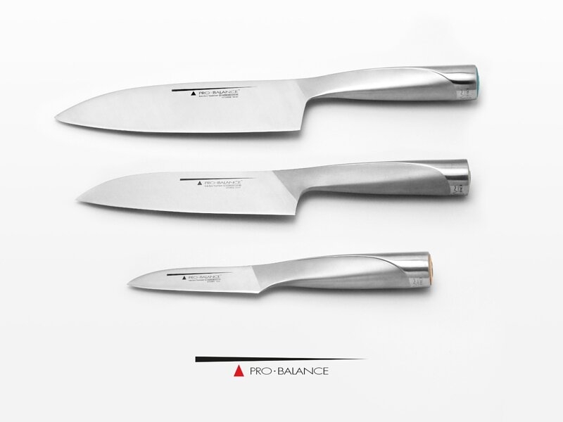 Pro Balance - 3 KNIVE SET (12CM PETIT, 21CM CHEF, 17CM CHIN CHEF KNIVES)