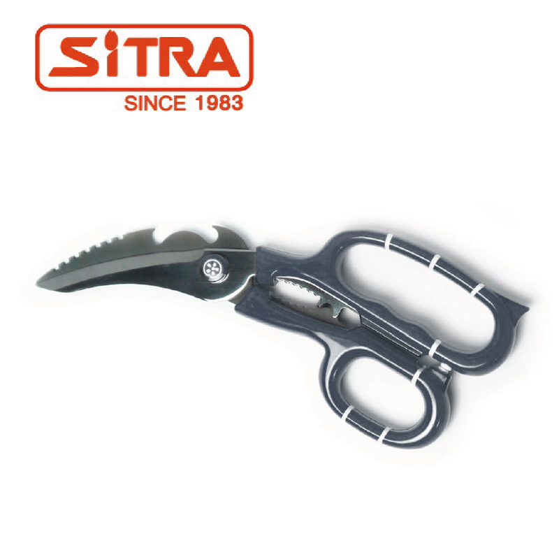SITRA - 型多功能剪 - 不銹鋼加黑鈦金屬刀身，黑色手柄
