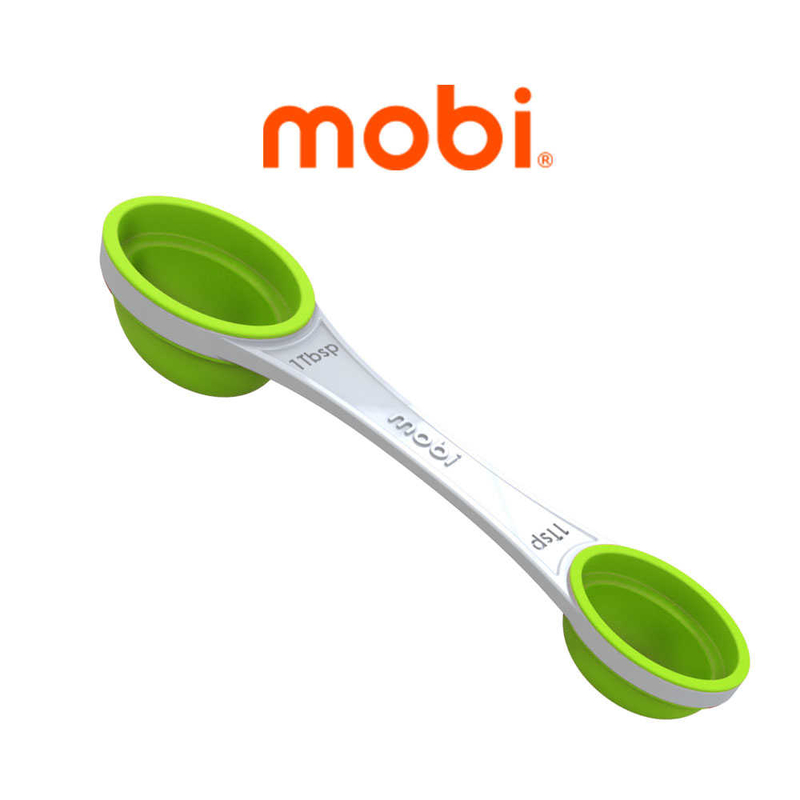 Mobi雙面四份量匙 (白/綠)